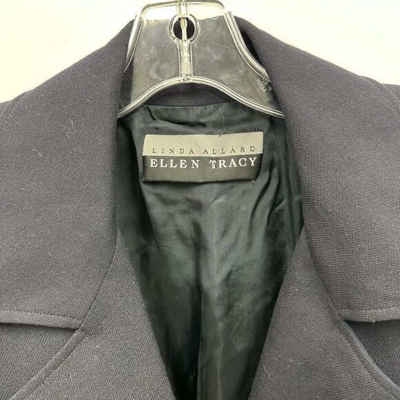 Ellen Tracy Black Bomber Jacket with Silver Accents - Picture 9 of 15